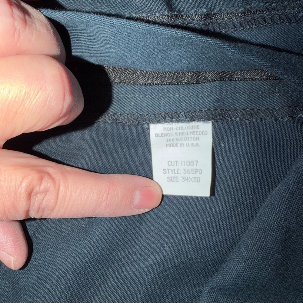 Vintage Supreme Work Pants Zip Pockets Mens Size 34X30 Navy Blue Rare - Picture 10 of 10